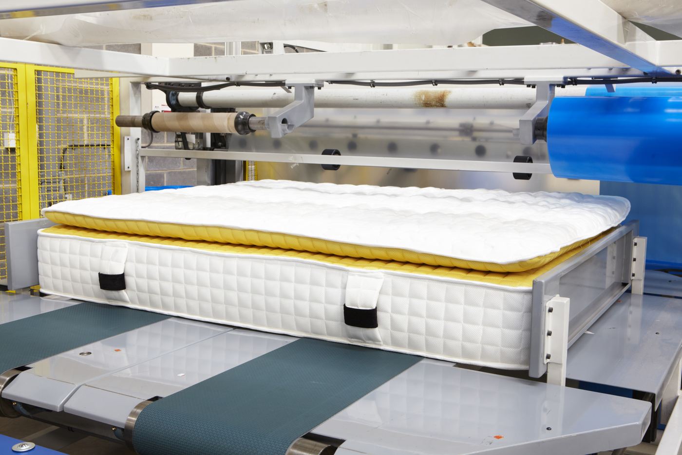 Finished contract mattress with pillow-top, ready for despatch